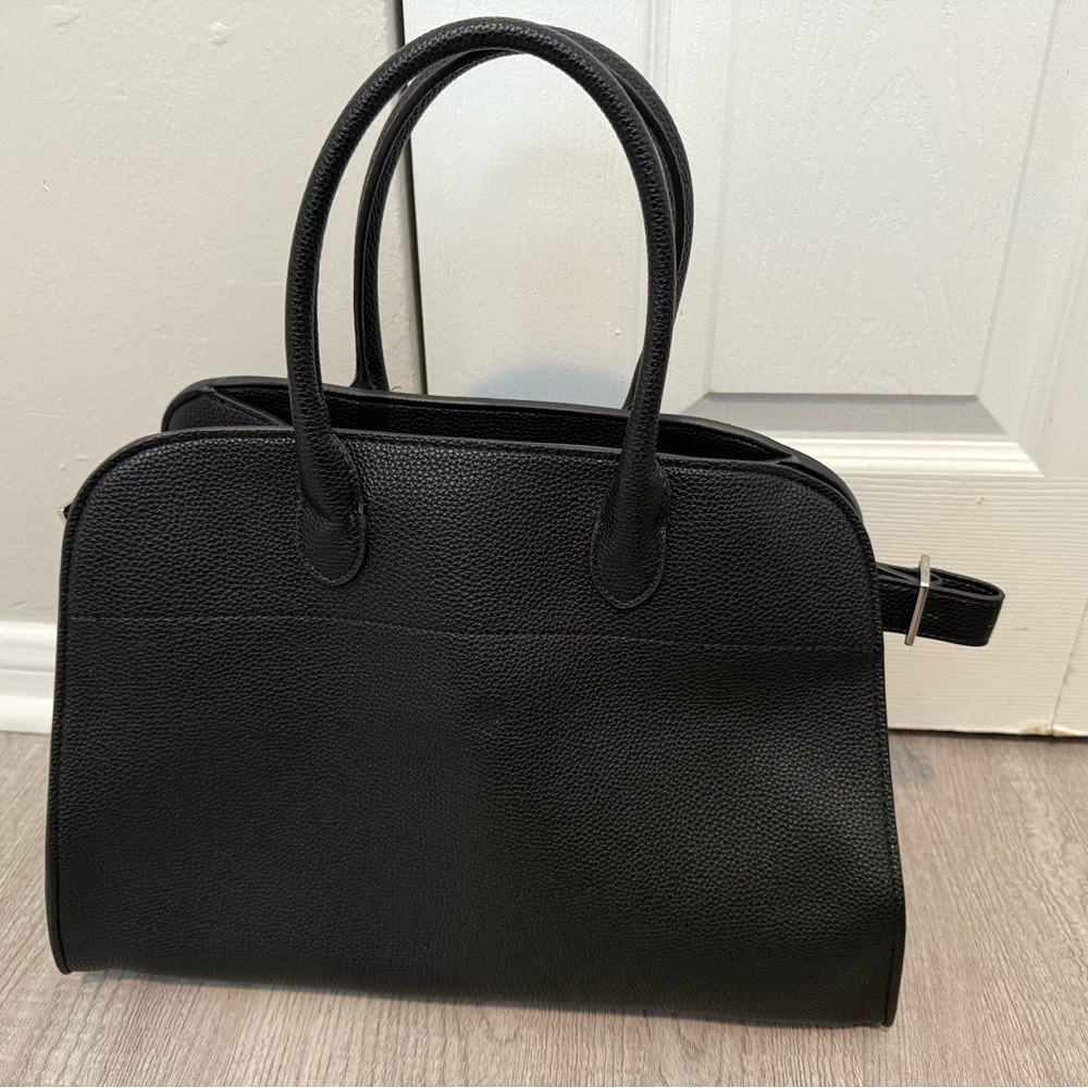 The Row Margaux Black Leather Bag